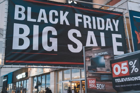 Retail promotion banner — Heathrow Printers