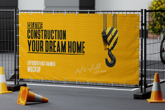 Construction-site banner — Heathrow Printers