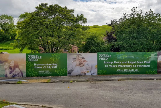 Development hoarding — Heathrow Printers